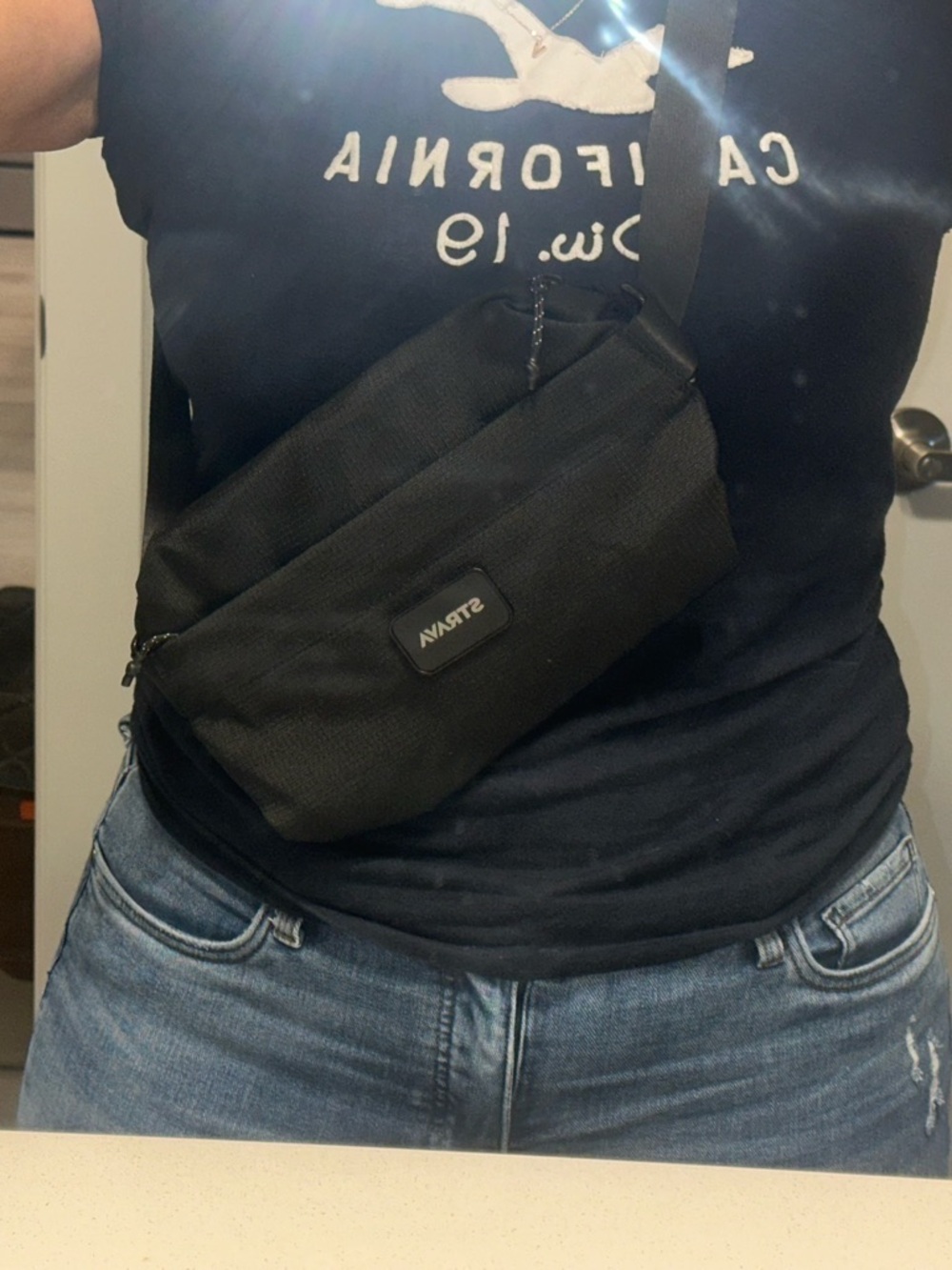 Black Crossbody Bag with Adjustable Strap